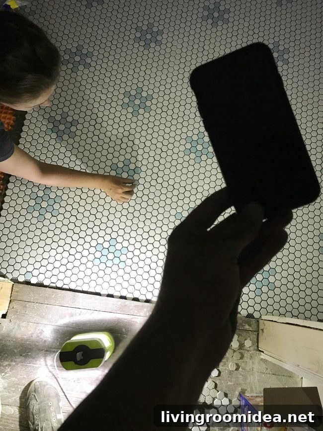 Tiling at night with area light