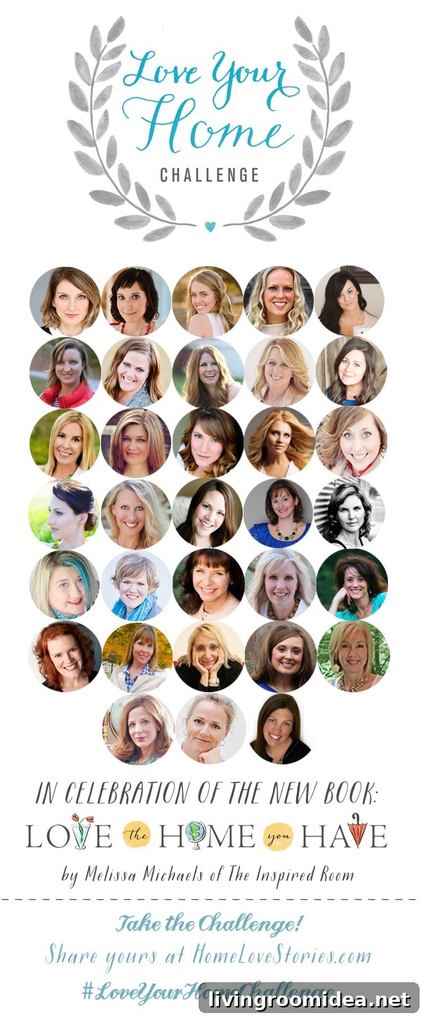 Love Your Home Challenge Tour - from the new book Love the Home You Have by Melissa of The Inspired Room