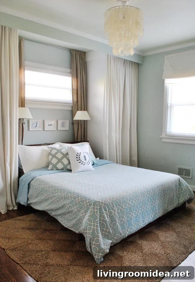 Bedroom with built-in closets