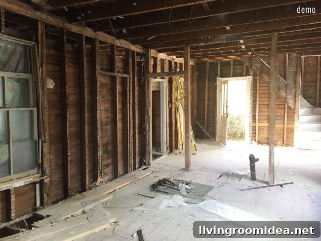 beach house demolition kitchen
