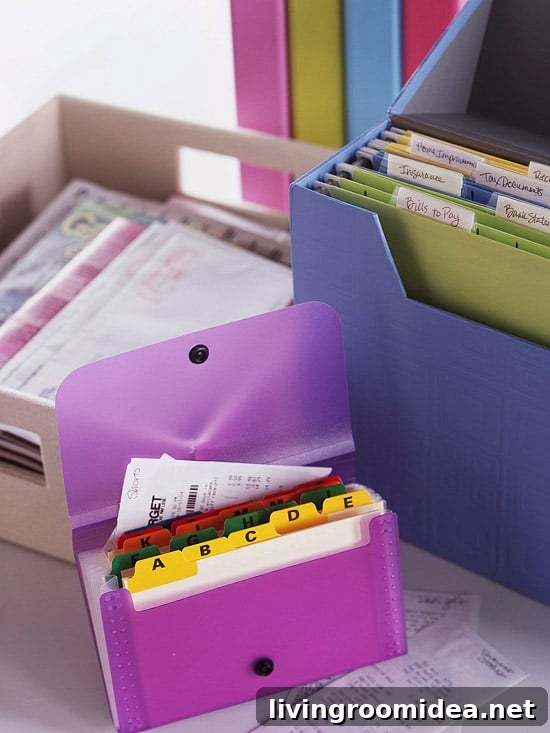 Receipt Organization - A Place For Everything