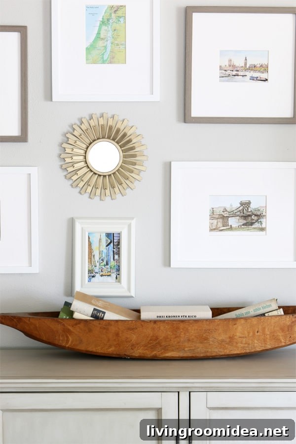 The Inspired Room - Antique Dough Bowl Filled with Vintage Books