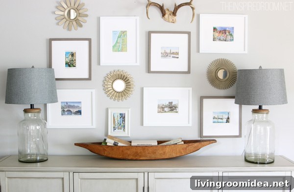 The Inspired Room Gallery Wall and Console Table