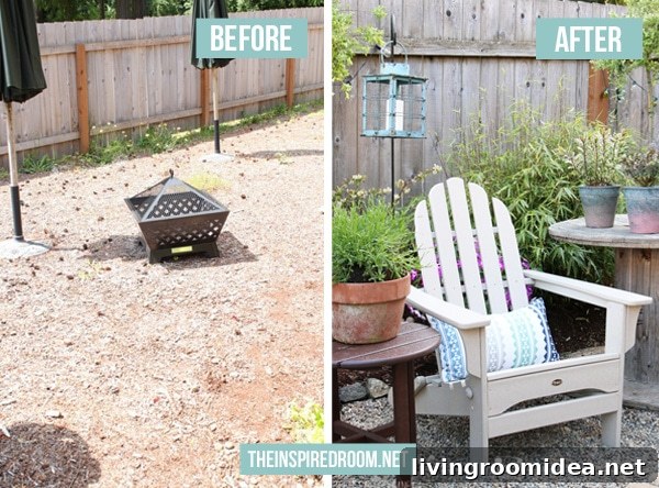 Design a Charming Backyard Corner: Ideas for Cozy Outdoor Nooks 6 The Inspired Room blog Backyard Before and After