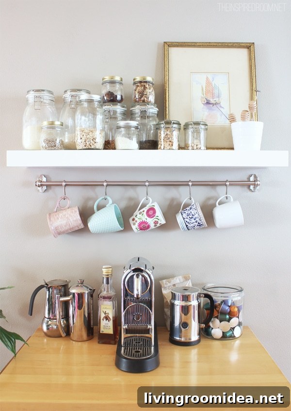 Townhouse Refresh: Stylish New Coffee Cart Reveal 4 Coffee Station // The Inspired Room blog - Seattle Townhouse Update