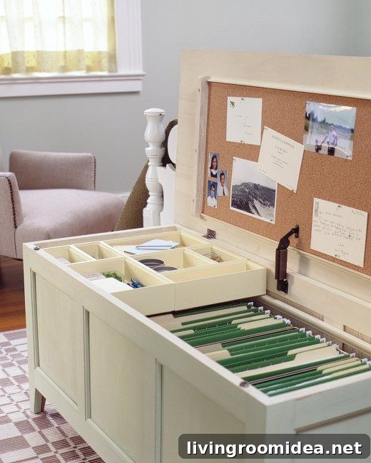 Eliminate paper clutter forever - Tips from The Inspired Room - Photo by Martha Stewart