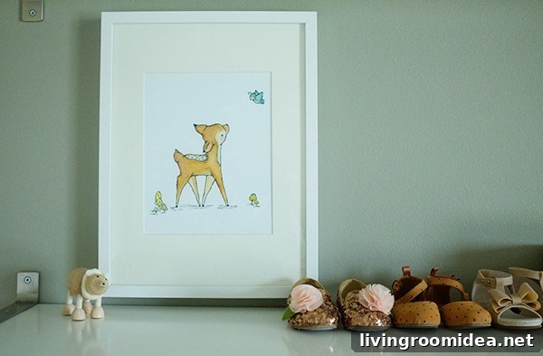 Toddler Girl’s Room Reveal: Charming Decor Ideas & Before-and-After 6 Little Girl's shelf with fancy shoes