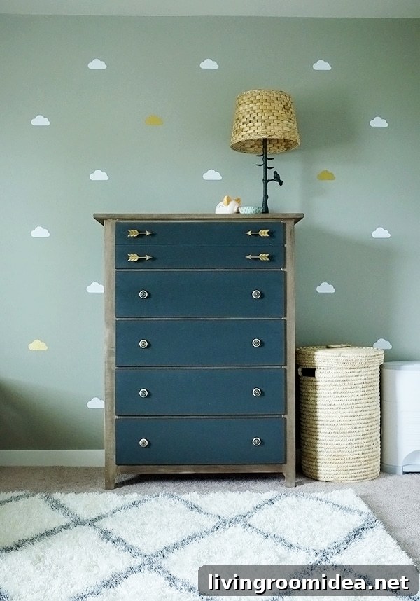 Toddler Girl’s Room Reveal: Charming Decor Ideas & Before-and-After 7 Redone Dresser with Mixed knobs