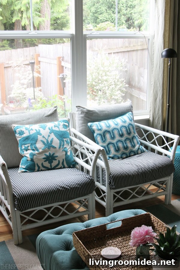 Summer House Tour: Inside a Stylish Coastal Vacation Home 6 Summer House Tour - Family Room - The Inspired Room