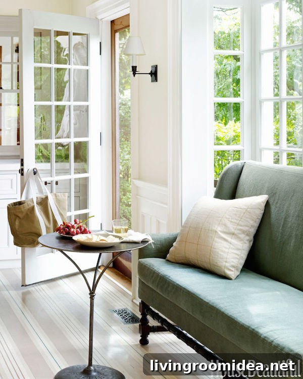 Shaker Style Cottage House Tour - Settee