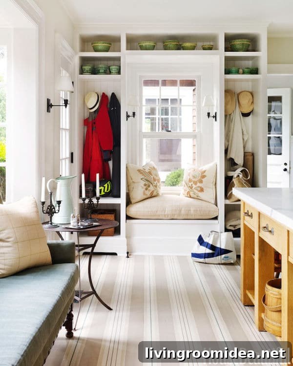 Charming Home Filled with Warmth and Character 3 Shaker Style Cottage House Tour - Mudroom Kitchen