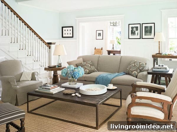 Shaker Style Cottage House Tour - Living Room