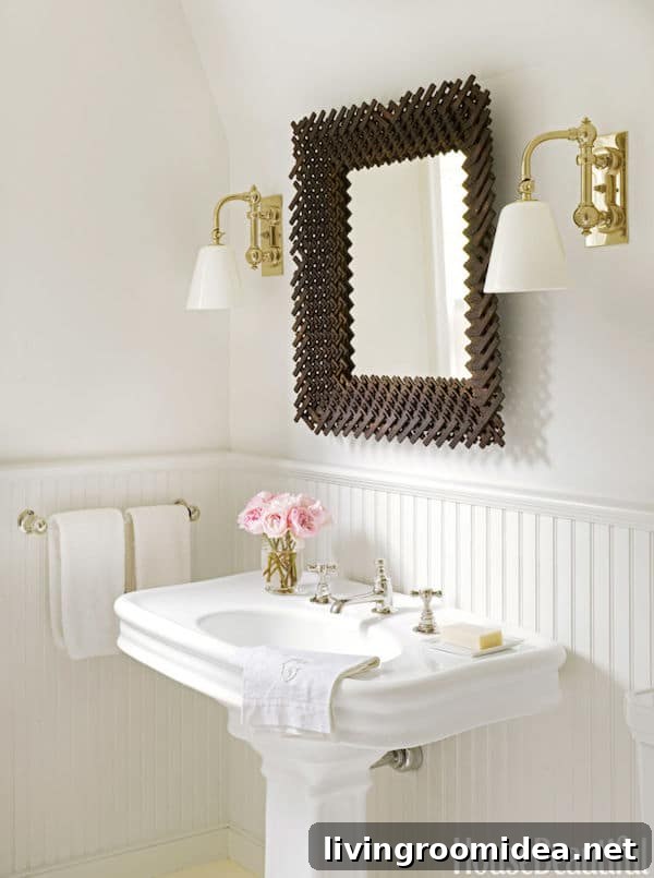 Charming Home Filled with Warmth and Character 10 Shaker Style Cottage House Tour - White Bathroom