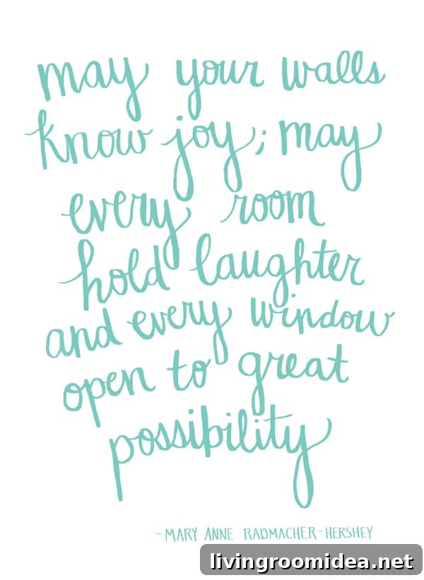Welcome Home: Create a Cozy, Stylish Living Space 4 Hand drawn quote by The Inspired Room blog