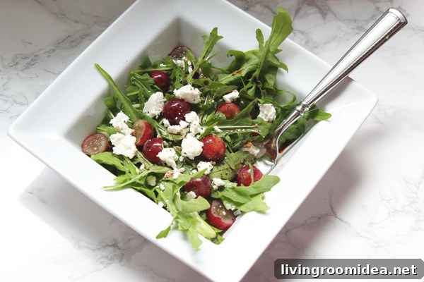 Arugula, Grape & Goat Cheese Summer Salad Recipe 3 Arugula grape and goat cheese salad