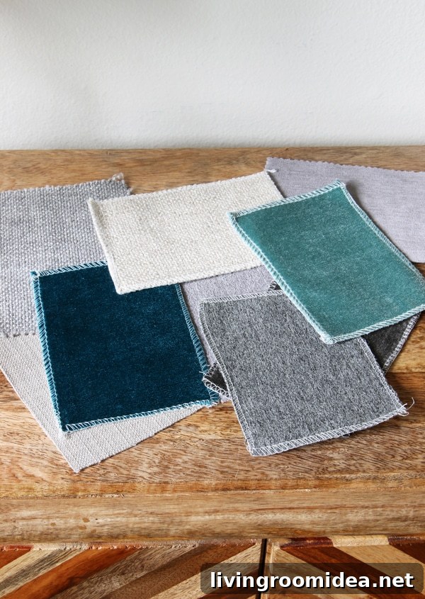 How to Buy a Sofa Online + $1,000 Giveaway Winners Announced 5 The Inspired Room - Fabric Upholstery Samples from Interior Define