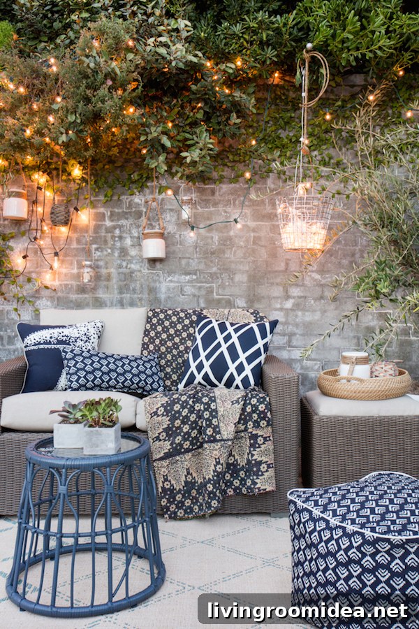 Gather Outdoor String Lights: Stylish Patio & Garden Lighting Ideas 2 Target Patio Makeover by Emily Henderson