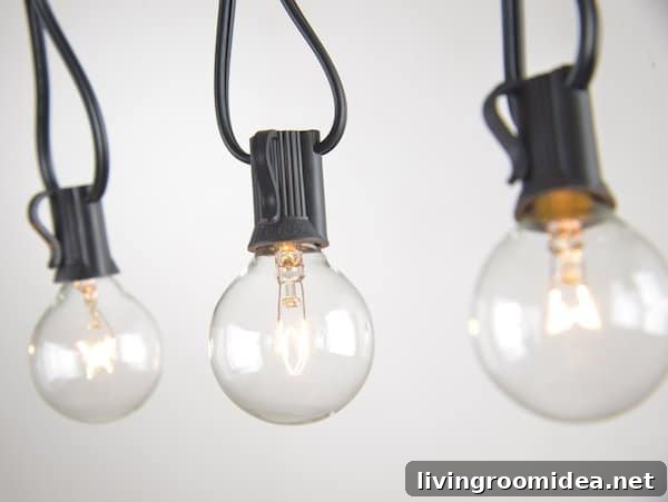 Gather Outdoor String Lights: Stylish Patio & Garden Lighting Ideas 12 Outdoor Globe String Lights - Round Up