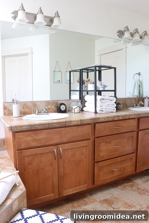 Master Bathroom Refresh Guide: Stylish Updates for a Modern Look 4 Simple Bathroom Refresh on The Inspired Room blog