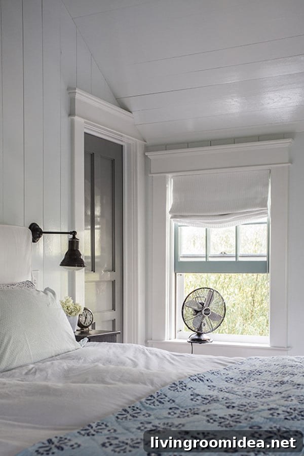 Summer Bedroom - White Paneled Walls