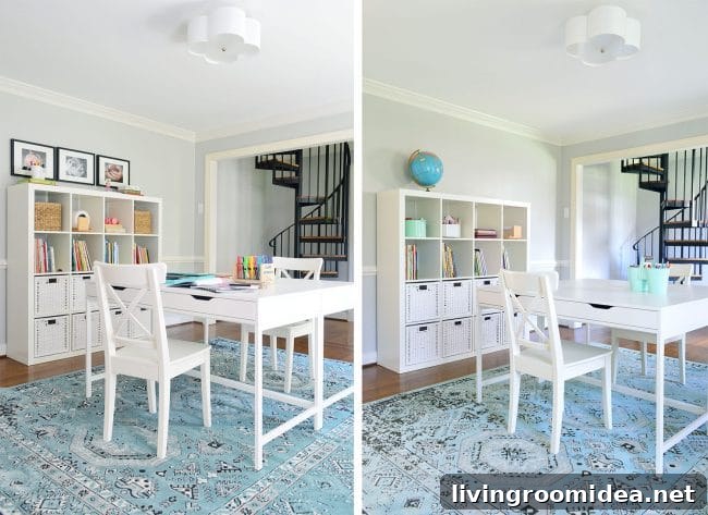 Dining room staged for photos and restyled for sale