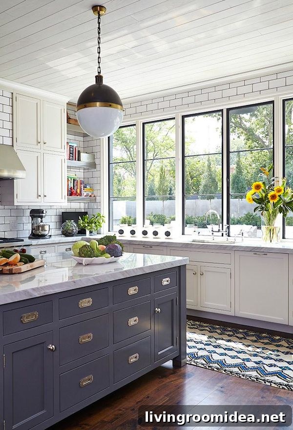 Beautiful Gray and White Kitchen  - Marvin Windows and Doors - Bonadies Architect - Jean Allsopp Photography