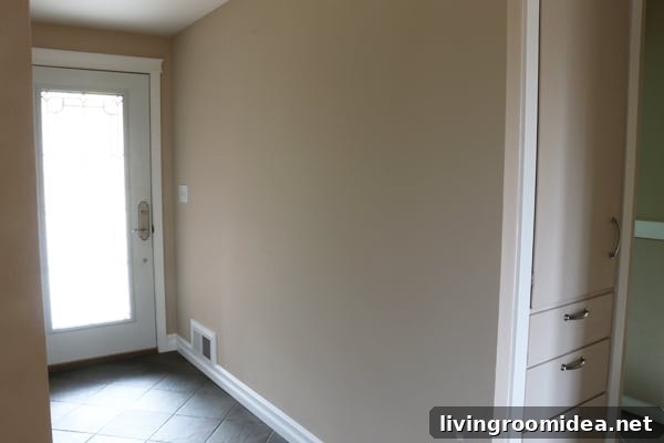 Entryway Design Ideas for My New Home 7 Hallway Before - The Inspired Room