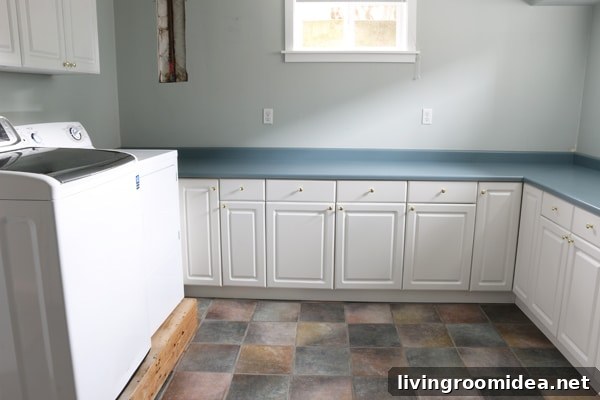 Laundry Room Before - The Inspired Room blog