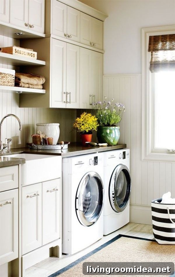 Pretty Organized Laundry Room Inspiration