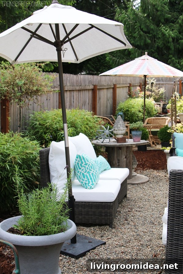 The Inspired Room Backyard Design - Conversation Area