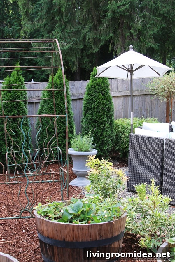 Backyard Tour: Pea-Gravel Patio, Flagstone Paths & Secret Garden 8 Backyard Tour - The Inspired Room