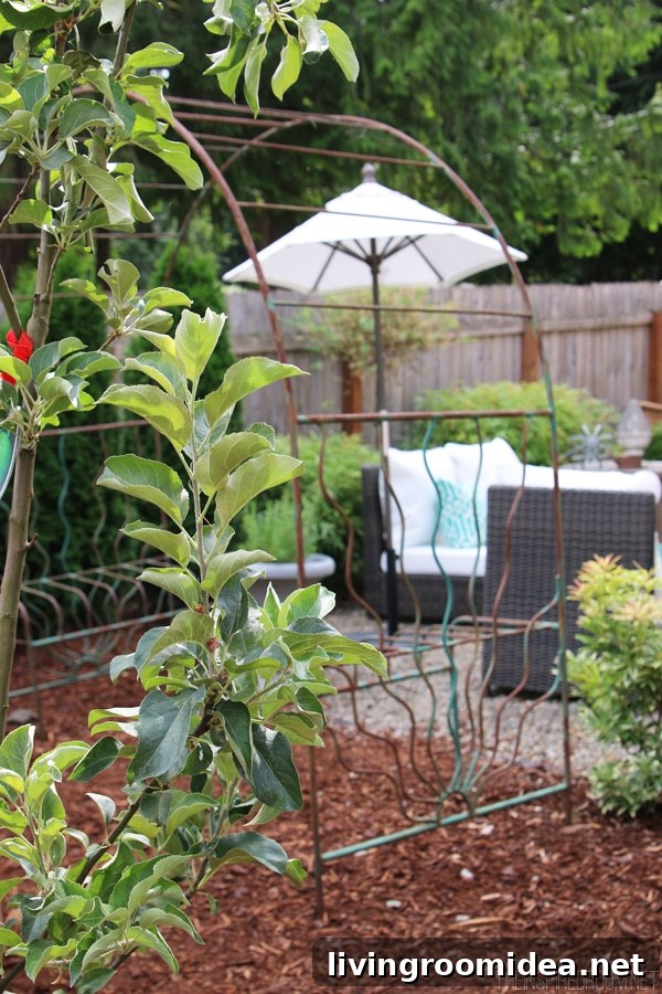 Backyard Tour: Pea-Gravel Patio, Flagstone Paths & Secret Garden 9 Backyard Arbor - The Inspired Room