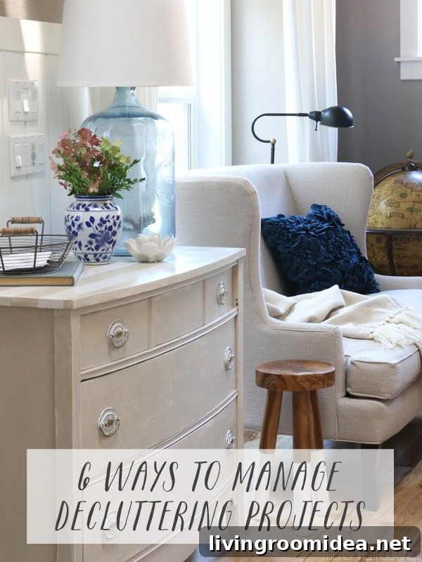 6 Effective Strategies to Tackle Decluttering Projects 2 6 Ways to Manage Decluttering Projects - The Inspired Room