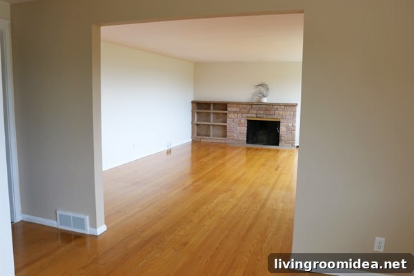From Dining Room to Family Room - Before