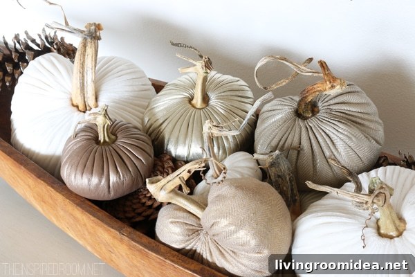 Plush Pumpkins - Neutrals - Velvet Linen and Leather