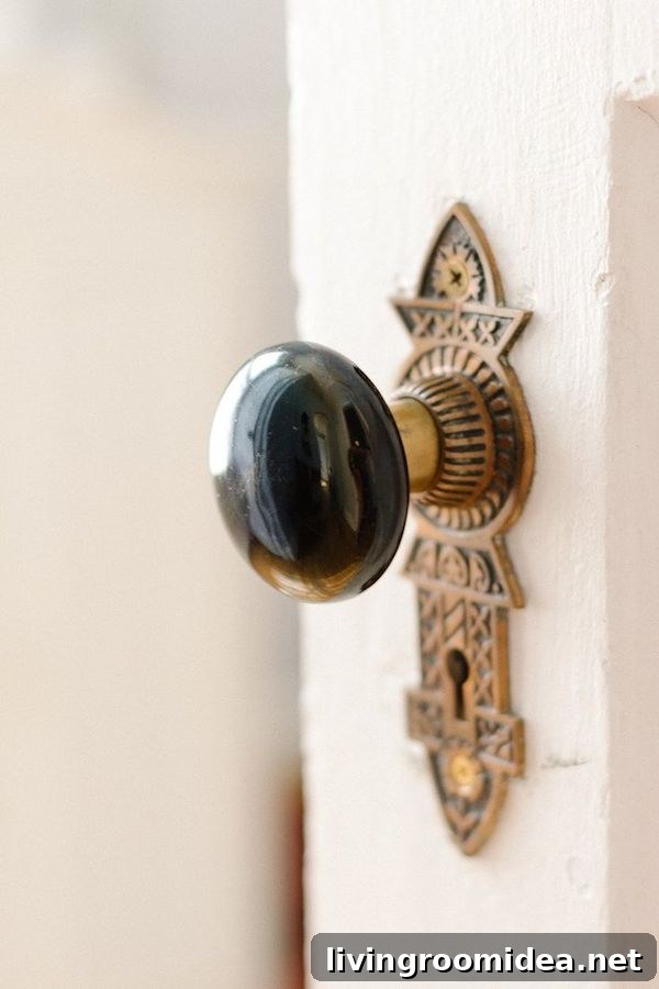 Vintage Hardware - Brass and Black