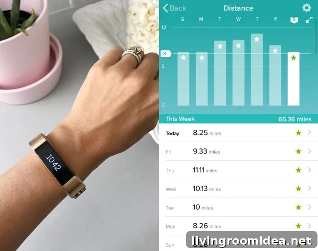 Fitbit Alta HR with rose gold band
