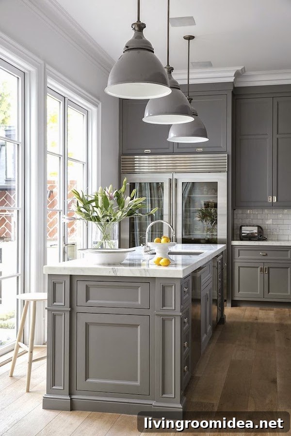 Gray Kitchen Cabinets - Lonny