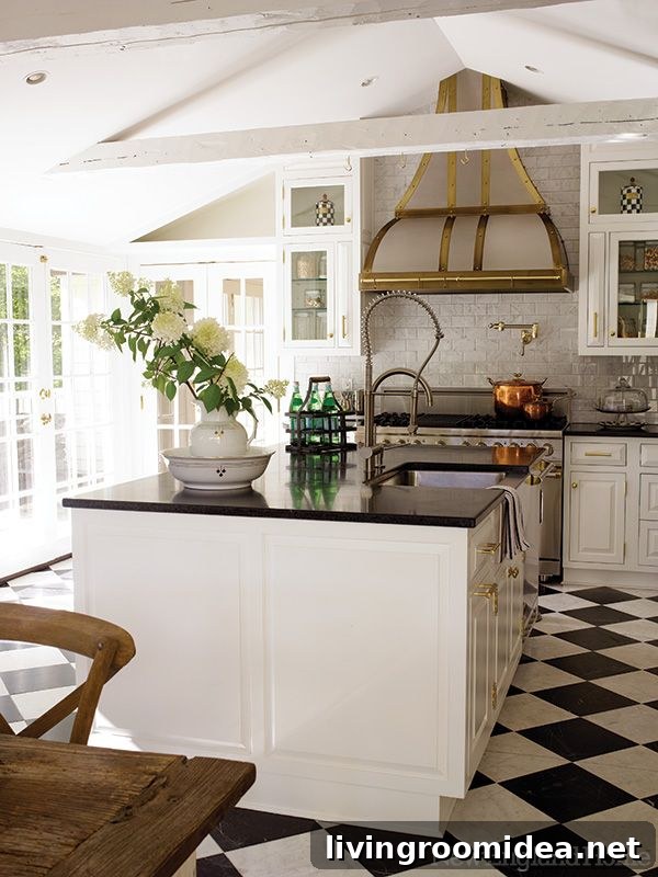 Beautiful Kitchen Design - Black and White Checkered Floors