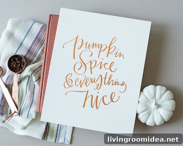 5 Autumn Art Prints to Warm Your Home — Lindsay Letters 3 Pumpkin Spice and Everything Nice - Art Print by Lindsay Letters