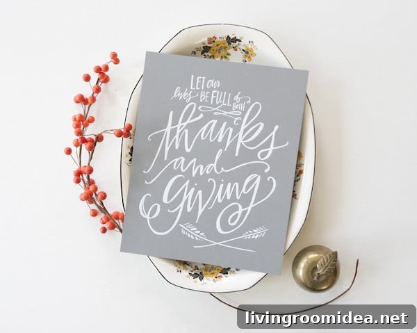 Thanks and Giving Art Print - Lindsay Letters