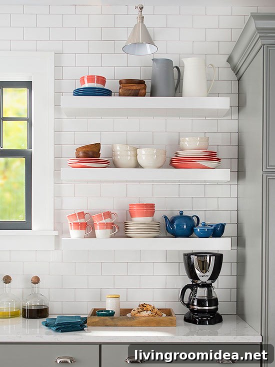 Open Shelves in the Kitchen - Simple Styling