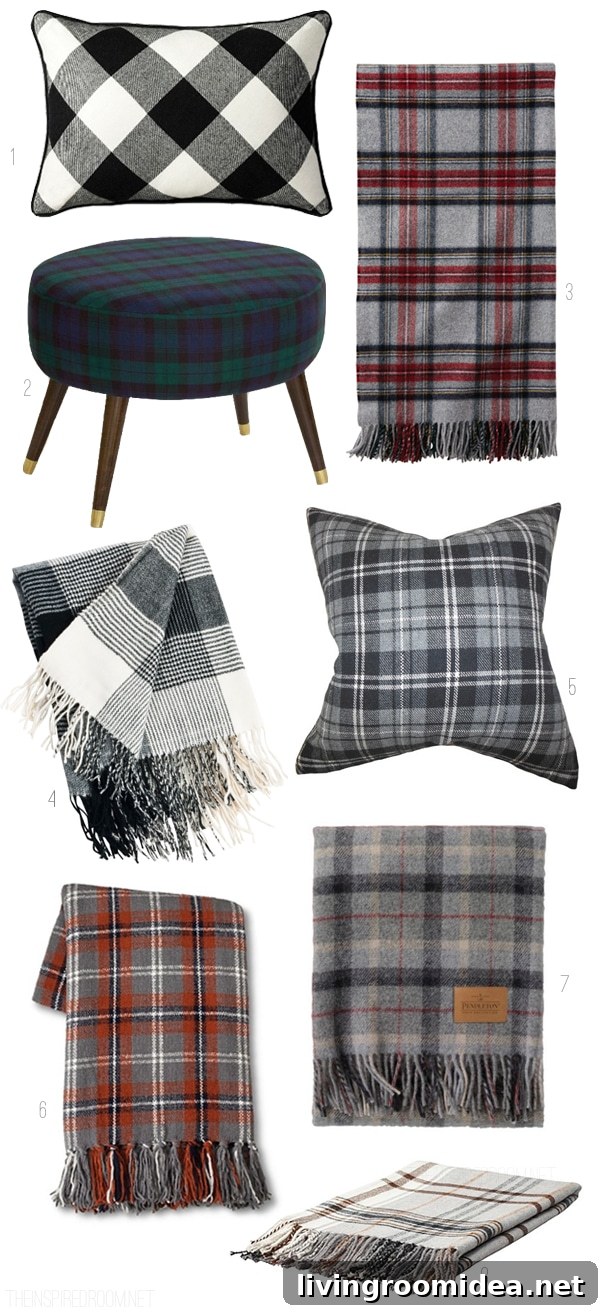 Cozy Fall Plaid and Buffalo Check Decor Ideas 3 Fall Plaid Decor - The Inspired Room blog