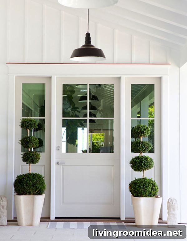 Light Gray Dutch Door - Molly Wood Garden Design