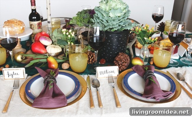 Organic Thanksgiving Tablescape and Video Guide 12 Fall Tablescape Ideas - The Inspired Room blog
