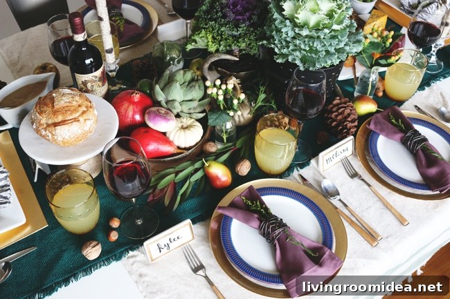 Organic Thanksgiving Tablescape and Video Guide 5 Autumn Table - The Inspired Room blog