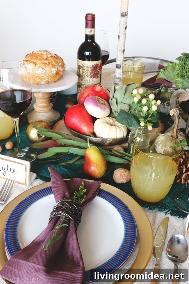 Organic Fall Tablescape - by The Inspired Room