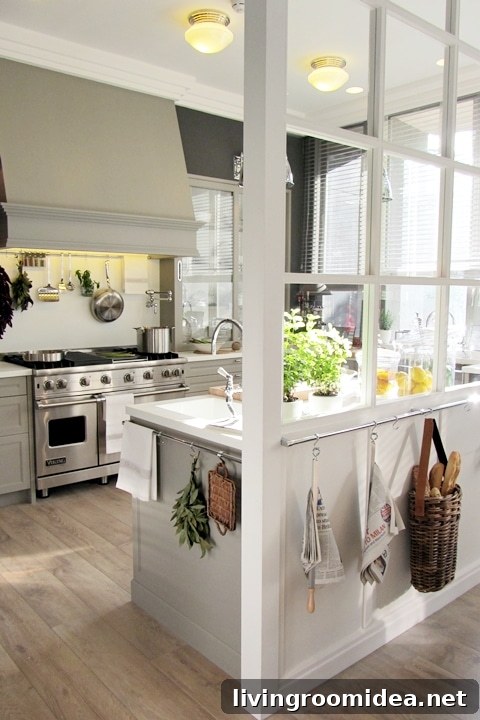 Glass Window Room Divider