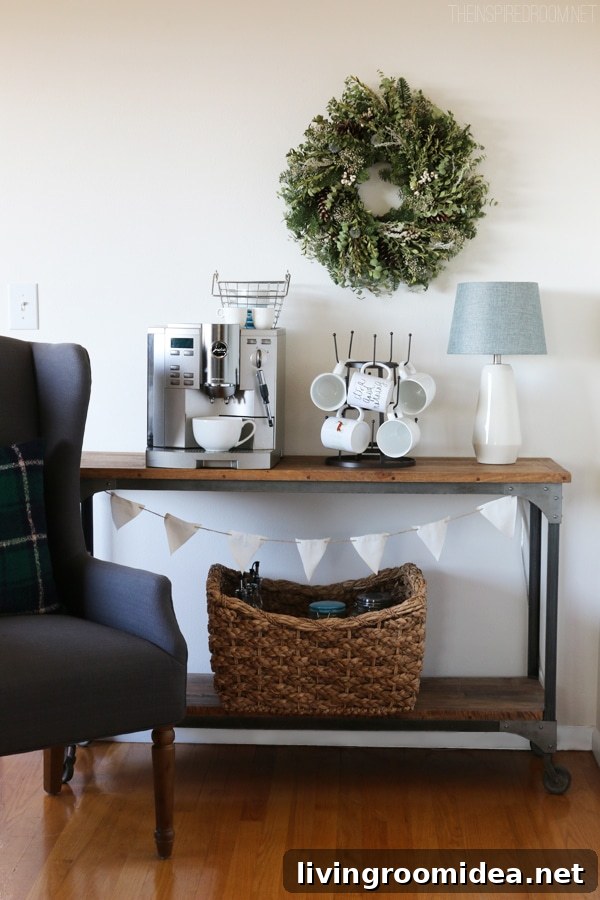 Christmas Decorating: Wreaths and Tree Ideas for Festive Homes 3 The Inspired Room Coffee Station
