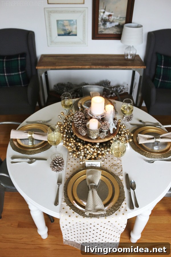 Cozy Glam Holiday Tablescape: 8 Stylish Decorating Tips 11 Holiday Cozy Glam Tablescape - The Inspired Room blog